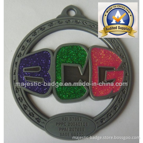 Glitter Cut out Badge & Three Soft Enamels (MJ-Badge-011)